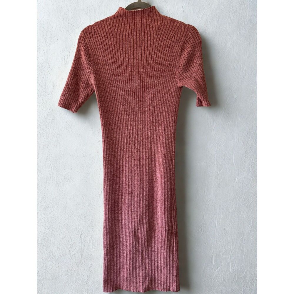 HATCH The Penelope Rib Knit Dress in Rose Melange Size 2/Medium - Picture 2 of 7
